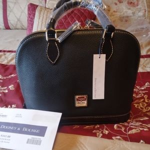 Dooney & Bourke Pebble Leather Zip Zip Satchel